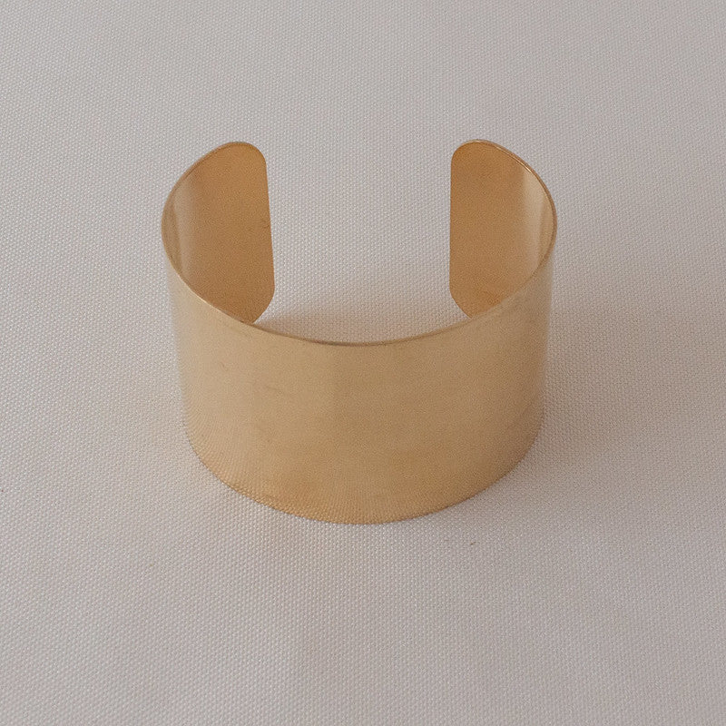 Plain Brass Wrist Cuff Wedding Corsage