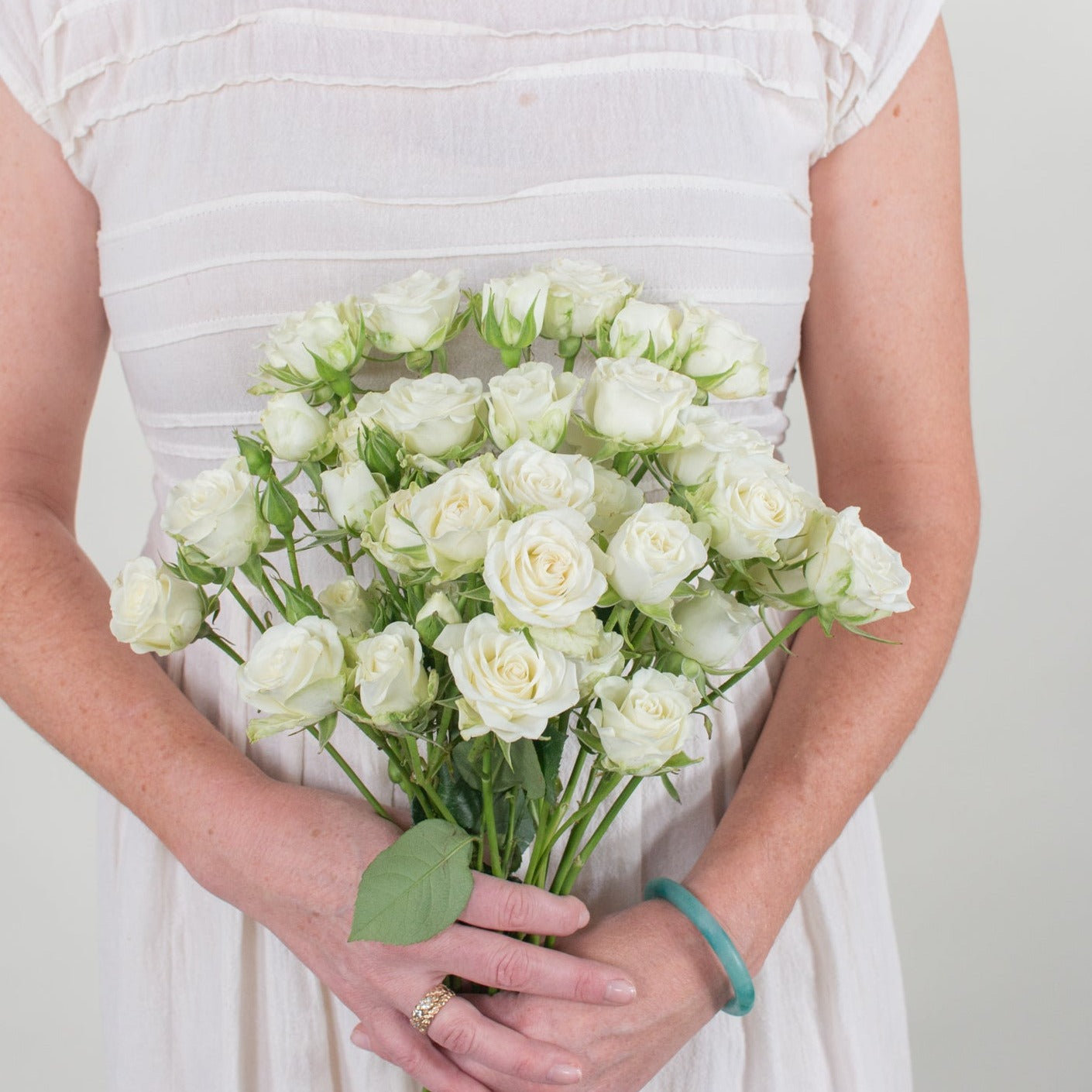 cream or white spray rose flower