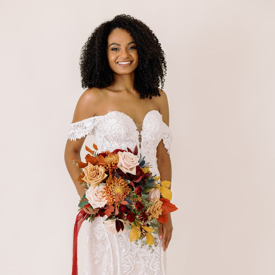 autumn bridal bouquet diy