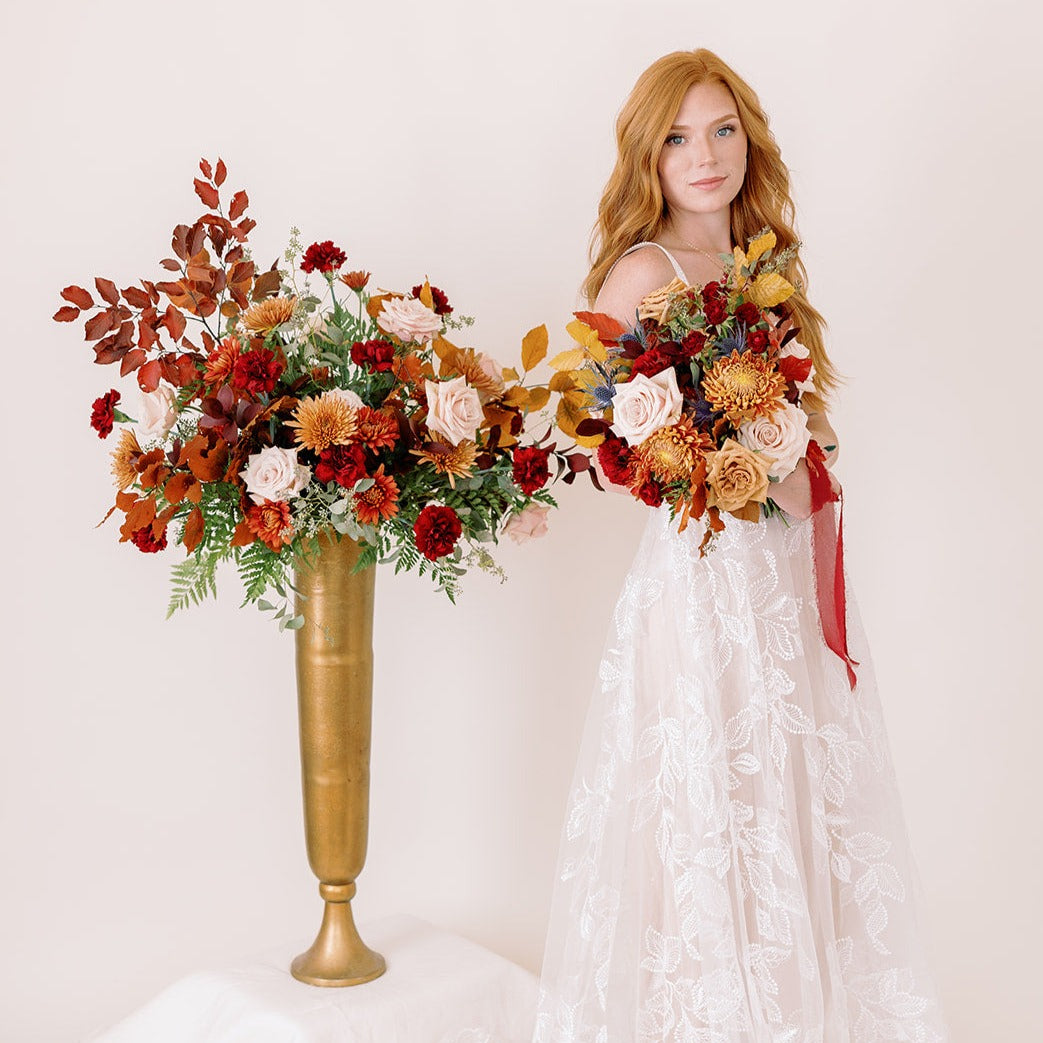 autumn DIY ceremony flowers