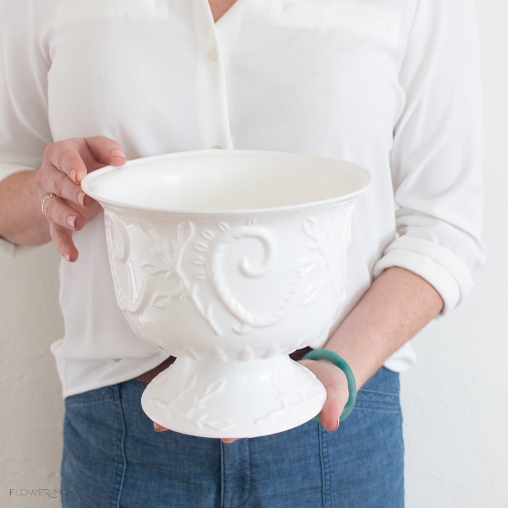 White 9" Revere Bowl Urn