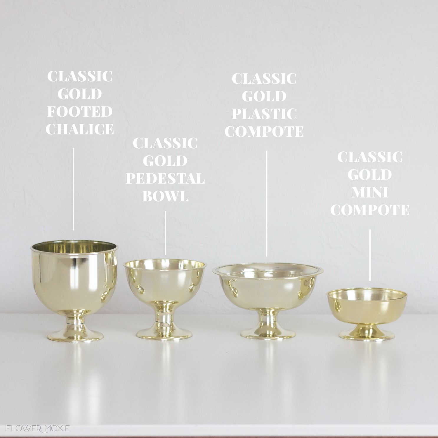 Classic Gold Mini Plastic Chalice Compote