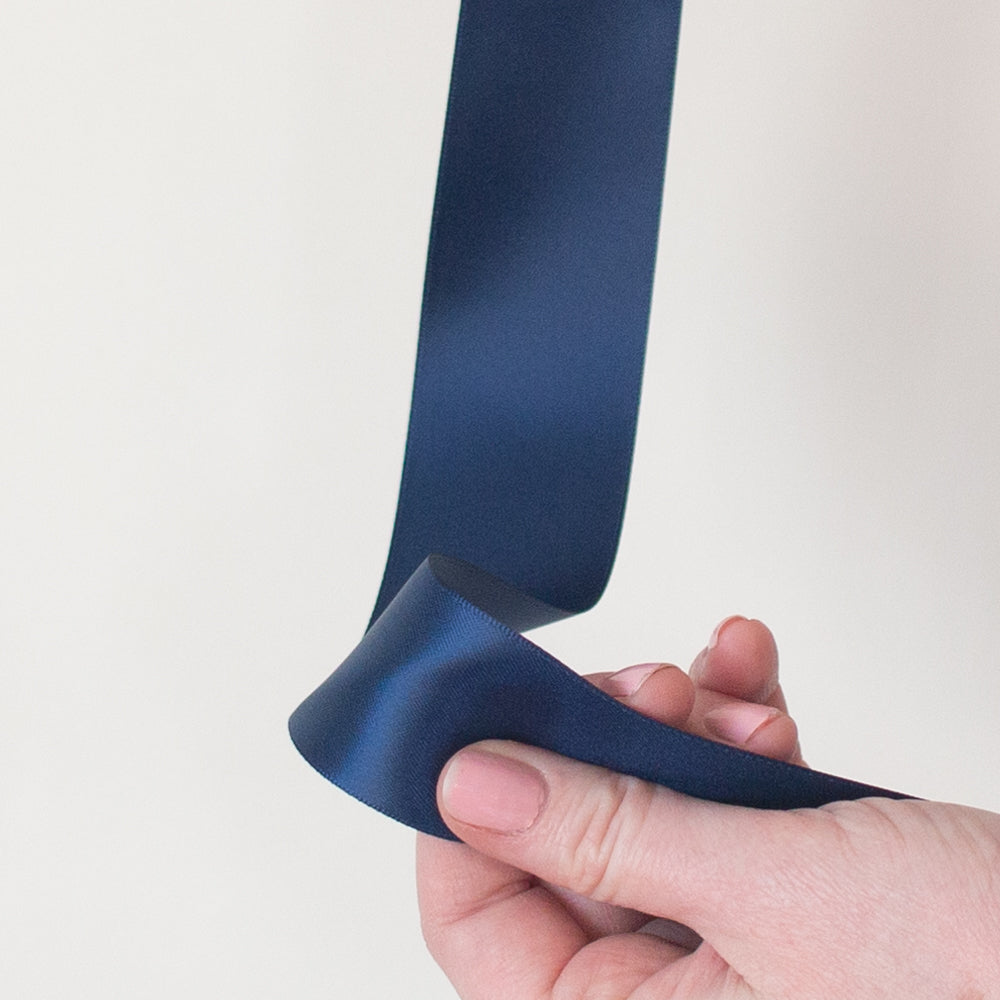 navy blue satin ribbon