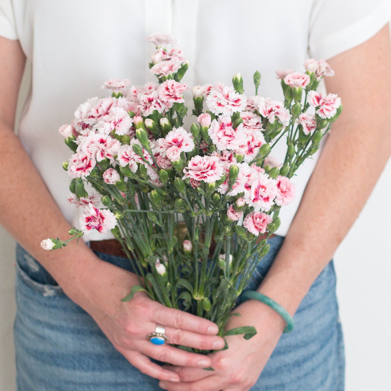 pink and white solomio flower