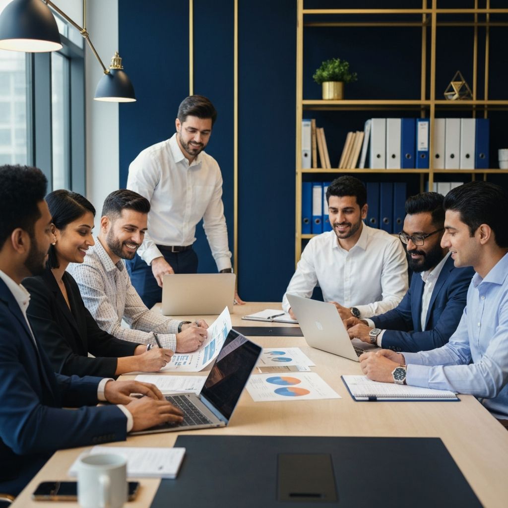 Profesjonalny zespół doradczy EM D. KAY podczas spotkania strategicznego